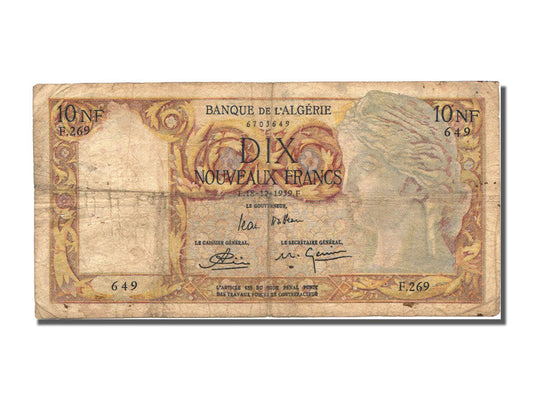 Nota, 
  
  Argélia, 
  
  10 Novos Francos