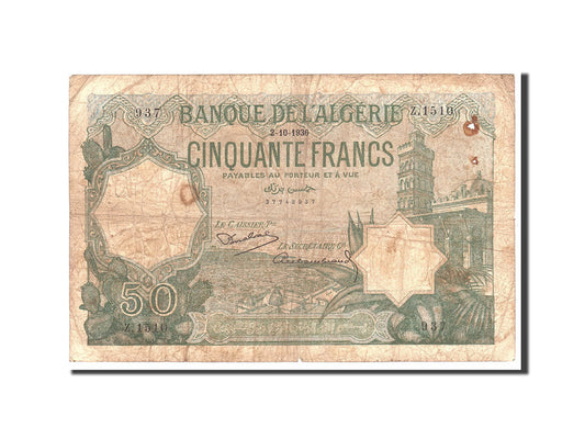 Nota,

Argélia,

50 Francos