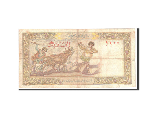 Nota de banco,

Argélia,

1000 Francos
