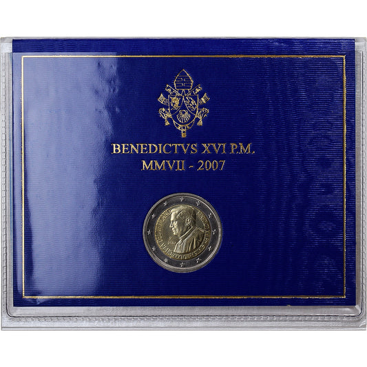 Vaticano, 
  
  2 euros, 
  
  80º aniversário de Benoît XVI