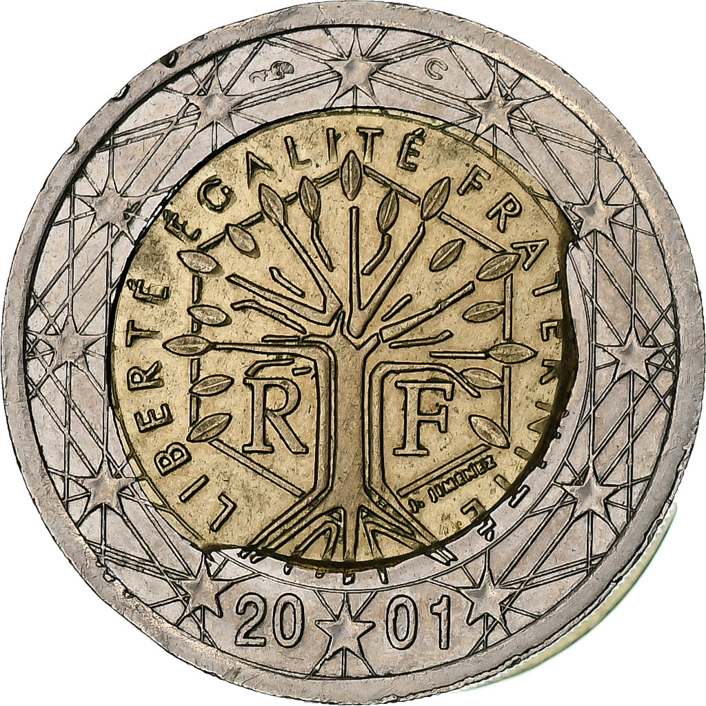 França,

2 euros,

2001