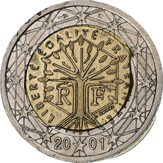 França,

2 euros,

2001