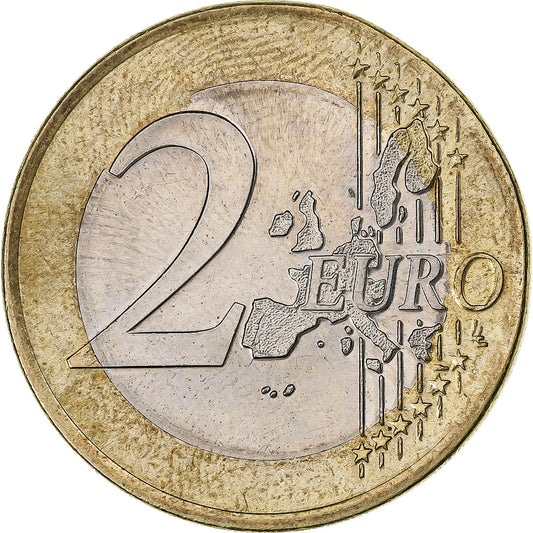 Áustria,

2 euros,

Erro de planchet em 1 euro