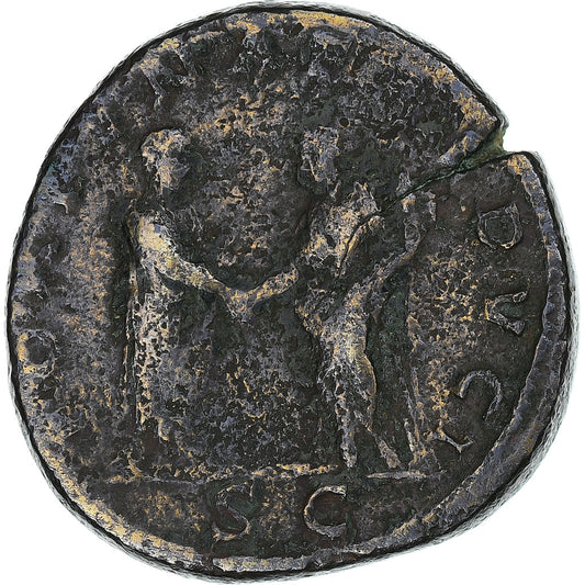 Adriano, 
  
  Sestércio, 
  
  133-135