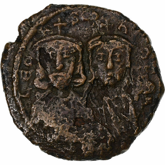 Leão V com Constantino, 
  
  Follis, 
  
  813-820