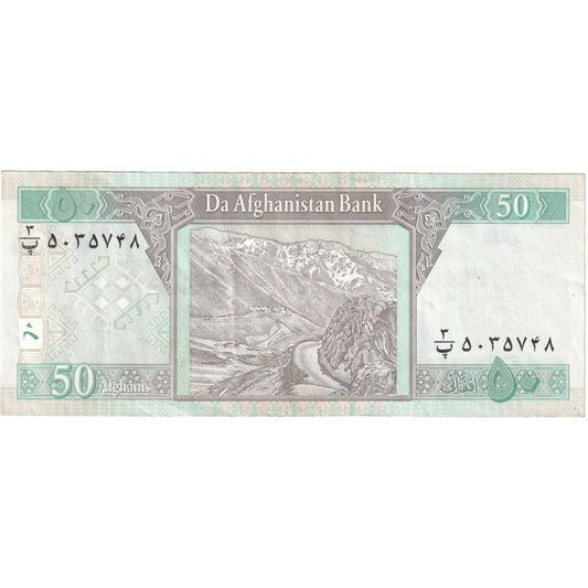 Afeganistão, 
  
  50 afegãos, 
  
  UNC(63)