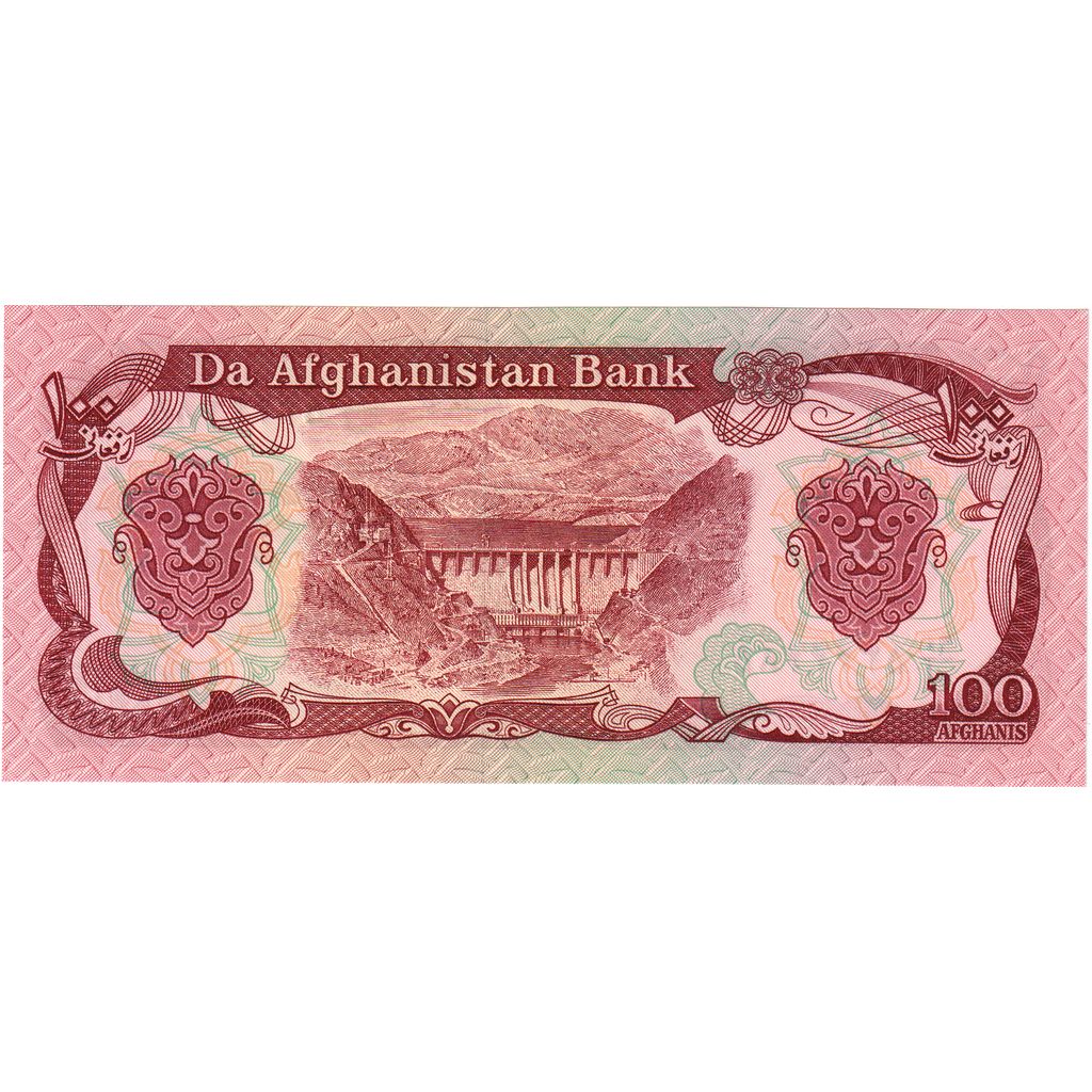 Afeganistão, 
  
  100 afegãos, 
  
  UNC(65-70)