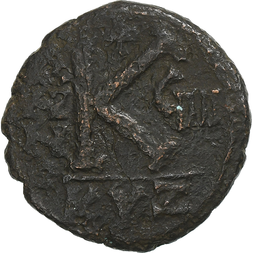Justino II e Sofia, 
  
  Meio Follis, 
  
  573-574