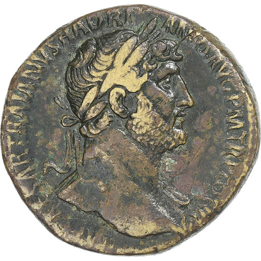 Adriano, 
  
  Sestércio, 
  
  120-121