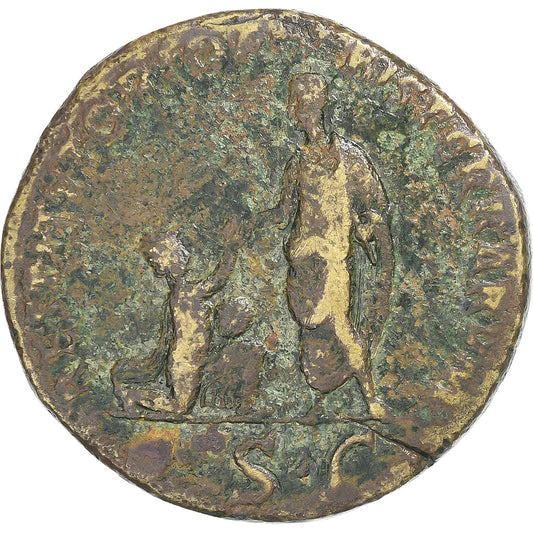 Adriano, 
  
  Sestércio, 
  
  120-121