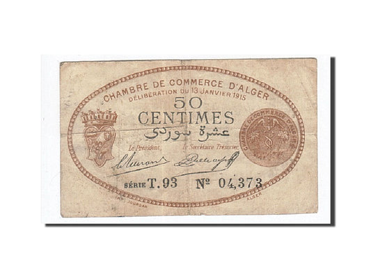 Nota, 
  
  Argélia, 
  
  50 centavos