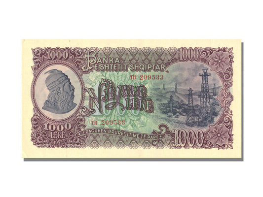 Nota, 
  
  Albânia, 
  
  1000 Leke
