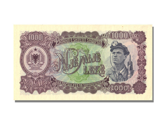 Nota, 
  
  Albânia, 
  
  1000 Leke