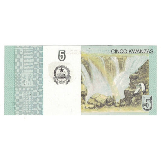 Nota, 
  
  Angola, 
  
  5 Kwanzas