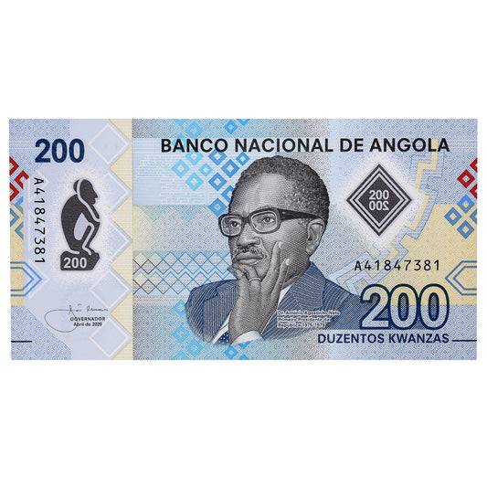 Nota, 
  
  Angola, 
  
  200 Kwanzas