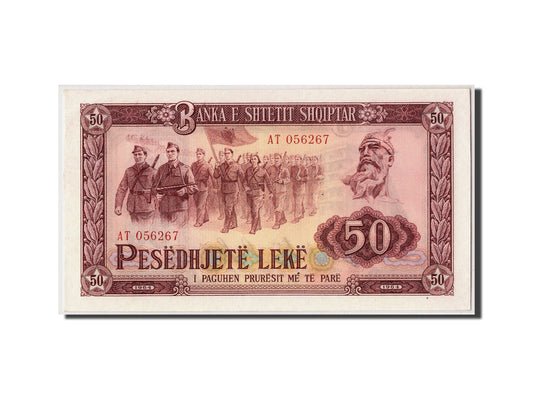Nota, 
  
  Albânia, 
  
  50 Lekë
