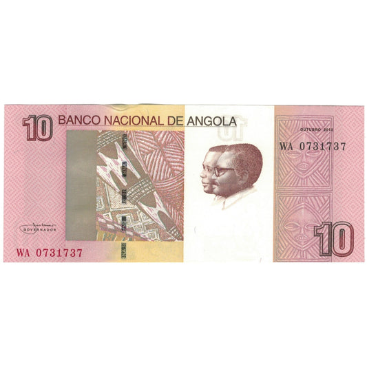 Nota, 
  
  Angola, 
  
  10 Kwanzas